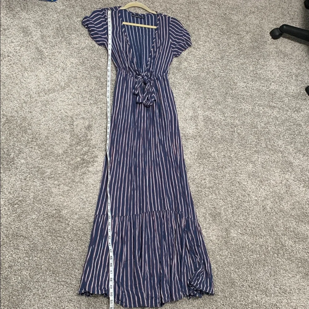 Abercrombie and Fitch Striped Knot Front Maxi Dress